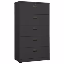 vidaXL Filing Cabinet Anthracite Steel Office File Storage Cabinet Lockable