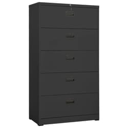 vidaXL Filing Cabinet Anthracite Steel Office File Storage Cabinet Lockable