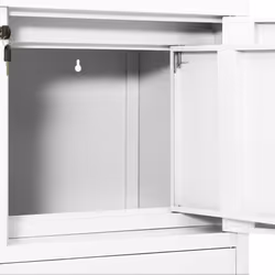 vidaXL Office Cabinet White Steel Furniture Filing File Storage Cabinet Locker - Additional view 7