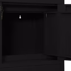 vidaXL Office Cabinet Black Steel Furniture Filing File Storage Cabinet Locker - Additional view 7