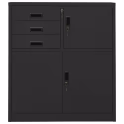 vidaXL Office Cabinet Anthracite Steel Furniture Filing File Storage Cabinet