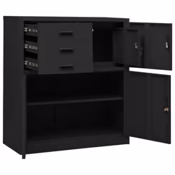 vidaXL Office Cabinet Anthracite Steel Furniture Filing File Storage Cabinet - Additional view 6