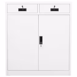 vidaXL Office Cabinet White Steel Home Furniture Filing File Storage Cabinet - Additional view 4