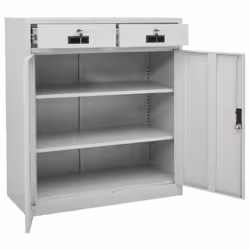 vidaXL Office Cabinet Light Grey Steel Furniture Filing File Storage Cabinet - Additional view 8