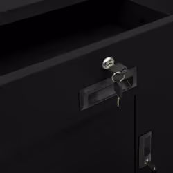 vidaXL Office Cabinet Black Steel Home Furniture Filing File Storage Cabinet