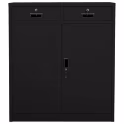 vidaXL Office Cabinet Black Steel Home Furniture Filing File Storage Cabinet - Additional view 5