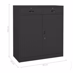 vidaXL Office Cabinet Anthracite Steel Furniture Filing File Storage Cabinet - Additional view 10