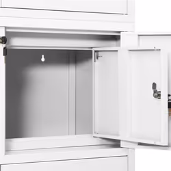 vidaXL Office Cabinet White Steel Home Furniture Filing File Storage Cabinet - Additional view 7
