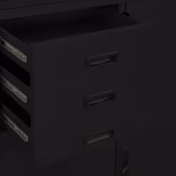 vidaXL Office Cabinet Black Steel Home Furniture Filing File Storage Cabinet