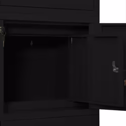 vidaXL Office Cabinet Black Steel Home Furniture Filing File Storage Cabinet - Additional view 7