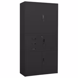 vidaXL Office Cabinet Anthracite Steel Furniture Filing File Storage Cabinet