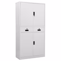 vidaXL Office Cabinet Light Grey Steel Furniture Filing File Storage Cabinet