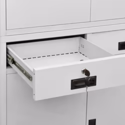vidaXL Office Cabinet Light Grey Steel Furniture Filing File Storage Cabinet
