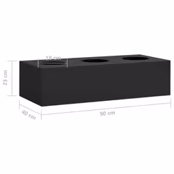 vidaXL Office Flower Box Anthracite Steel Garden Patio Plant Box Flower Pot - Additional view 5