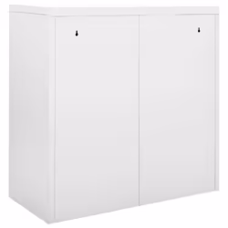 vidaXL Sliding Door Cabinet Grey Steel Sideboard Cupboard Display Cabinet - Additional view 5