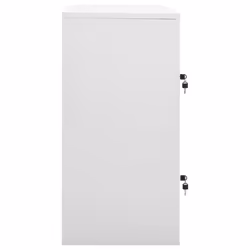 vidaXL Locker Cabinet Light Grey and Red Steel Wardrobe School Office Locker
