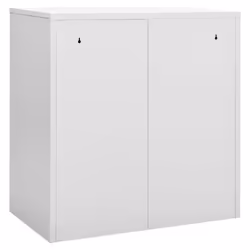 vidaXL Locker Cabinet Light Grey and Red Steel Wardrobe School Office Locker