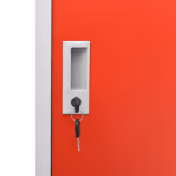vidaXL Locker Cabinet Light Grey and Red Steel Wardrobe School Office Locker - Additional view 5