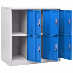 vidaXL Locker Cabinet Light Grey and Blue Steel School Office Locker Cabinet - Additional view 5