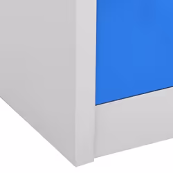 vidaXL Locker Cabinet Light Grey and Blue Steel School Office Locker Cabinet - Additional view 6