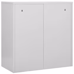 vidaXL Locker Cabinet Light Grey and Red Steel Wardrobe School Locker Cabinet - Additional view 4