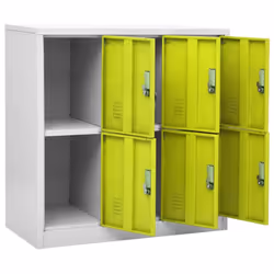 vidaXL Locker Cabinet Light Grey and Green Steel School Office Locker Cabinet - Additional view 5