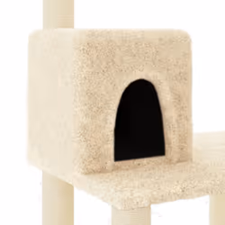 vidaXL Cat Tree with Sisal Scratching Posts Cream Cat Furniture Play Tower - Additional view 6
