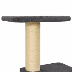 vidaXL Cat Tree with Sisal Scratching Posts Dark Grey Cat Condo Play Tower - Additional view 7