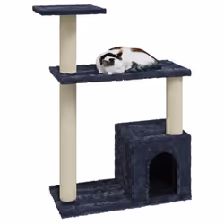 vidaXL Cat Tree with Sisal Scratching Posts Dark Grey Cat Playhouse Condo