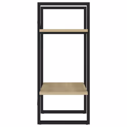 vidaXL 2-Tier Book Cabinet Sonoma Oak Engineered Wood Home Storage Bookcase - Additional view 4