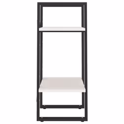 vidaXL Solid Pine Wood 2-Tier Book Cabinet White Office Storage Rack Bookcase - Additional view 6