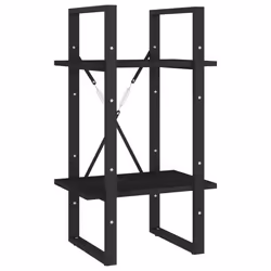 VidaXL 806416, Black, Metal, Wood, Pinewood, 400 mm, 300 mm
