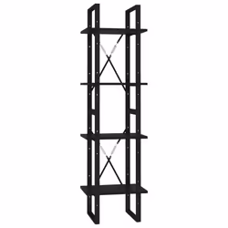 VidaXL 806426, Black, Metal, Wood, Pinewood, 400 mm, 300 mm