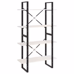 VidaXL 806463, White, Metal, Wood, Pinewood, 800 mm, 300 mm