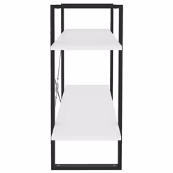 vidaXL 2-Tier Book Cabinet White Engineered Wood Home Bookcase Storage Rack - Additional view 6