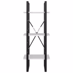 vidaXL 3-Tier Book Cabinet White Engineered Wood Home Storage Rack Bookcase - Additional view 5