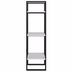 vidaXL 3-Tier Book Cabinet White Engineered Wood Home Storage Rack Bookcase - Additional view 6