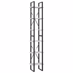 VidaXL 806497, White, Metal, Wood, 400 mm, 300 mm, 2100 mm