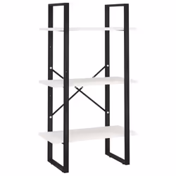 VidaXL 806513, White, Metal, Wood, Pinewood, 600 mm, 300 mm