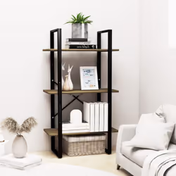 vidaXL Storage Shelf Warehouse Stand Shelf Storage Organiser Storage Rack - dark brown