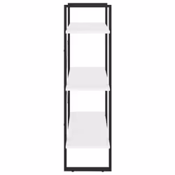 vidaXL Book Cabinet White Engineered Wood Organiser Bookcase Standing Shelf - Additional view 5