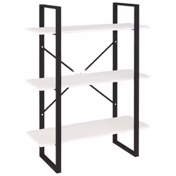VidaXL 806533, White, Metal, Wood, Pinewood, 800 mm, 300 mm