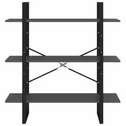 vidaXL Book Cabinet Grey Engineered Wood Organiser Bookcase Standing Shelf - Additional view 5