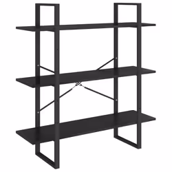 VidaXL 806556, Black, Metal, Wood, Pinewood, 1000 mm, 300 mm
