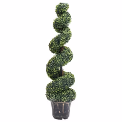 vidaXL Artificial Boxwood Spiral Plant with Pot Artificial Flower Multi Sizes - 29.5 x 117 cm