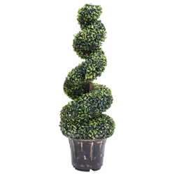 vidaXL Artificial Boxwood Spiral Plant with Pot Artificial Flower Multi Sizes - 29.5 x 100 cm