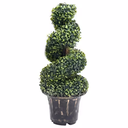 vidaXL Artificial Boxwood Spiral Plant with Pot Artificial Flower Multi Sizes - 29 x 89 cm