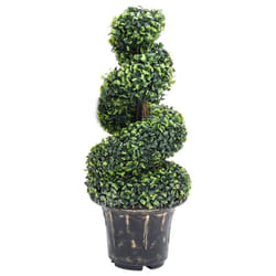 vidaXL Artificial Boxwood Spiral Plant with Pot Artificial Flower Multi Sizes - 29 x 89 cm