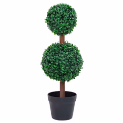 vidaXL Artificial Boxwood Plant with Pot Decor Artificial Flower Multi Sizes - 16 x 60 cm