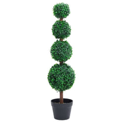 vidaXL Artificial Boxwood Plant with Pot Decor Artificial Flower Multi Sizes - 17.5 x 90 cm